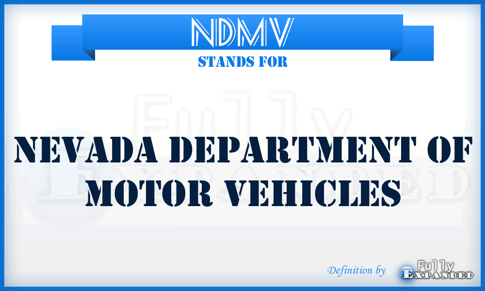 NDMV - Nevada Department of Motor Vehicles