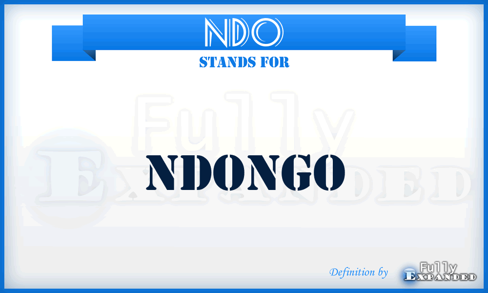 NDO - Ndongo