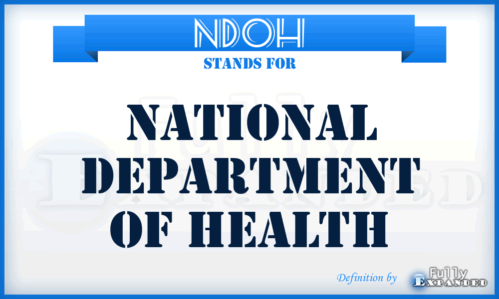 NDOH - National Department of Health