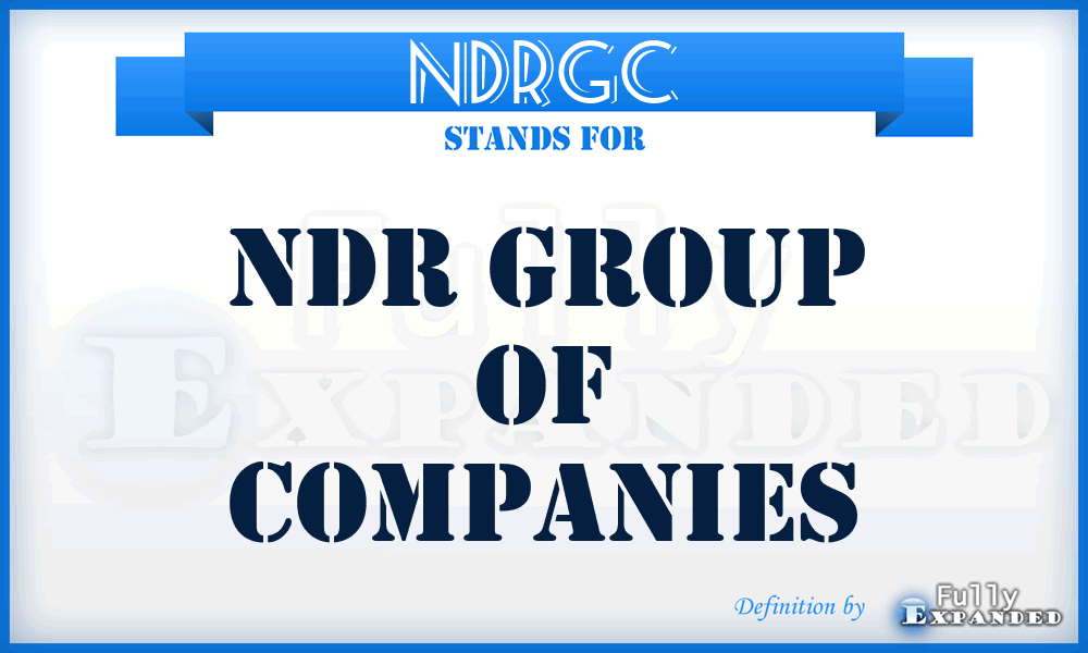 NDRGC - NDR Group of Companies