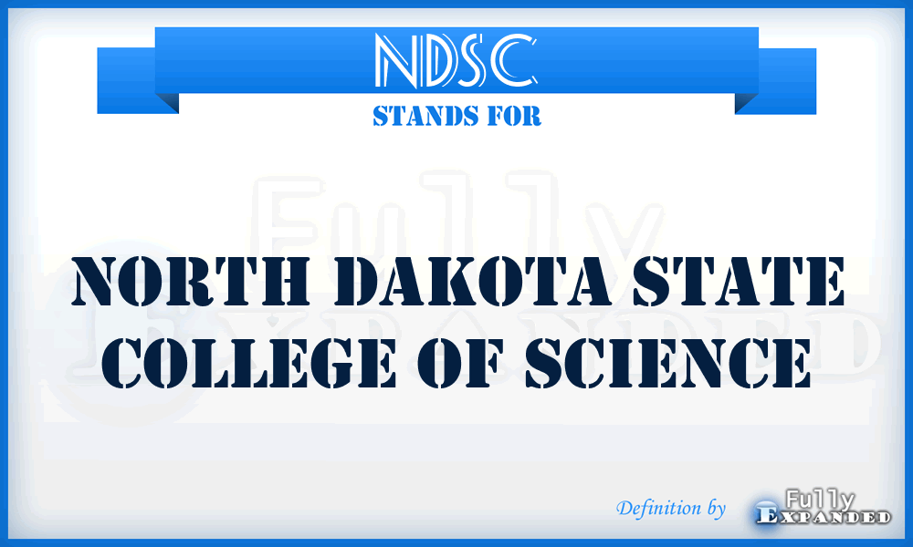 NDSC - North Dakota State College of Science