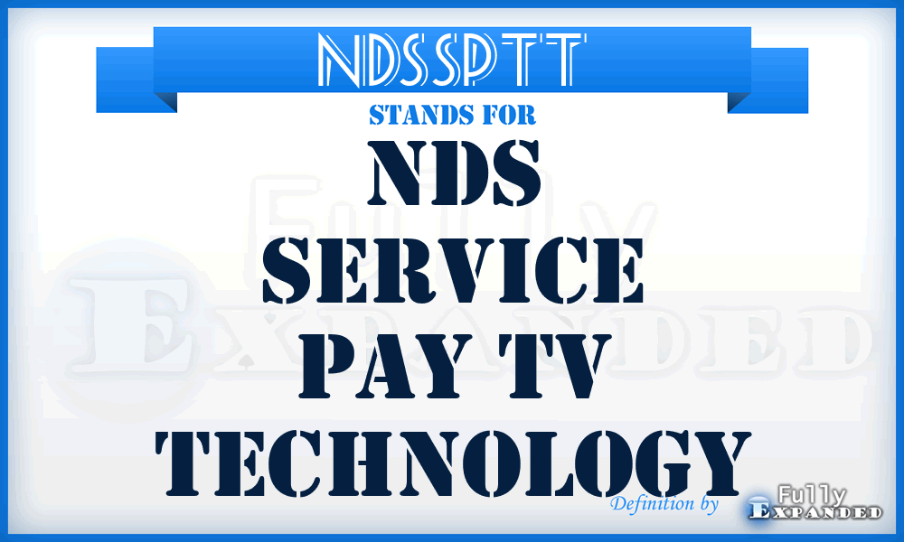 NDSSPTT - NDS Service Pay Tv Technology