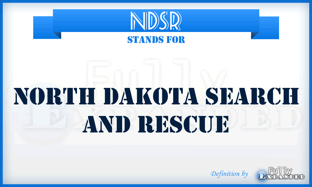 NDSR - North Dakota Search and Rescue