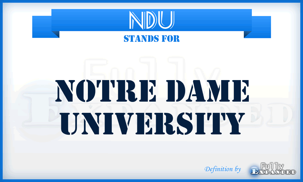 NDU - Notre Dame University