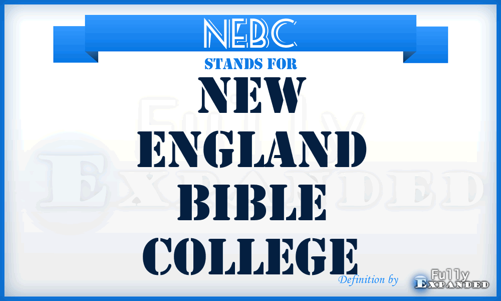 NEBC - New England Bible College