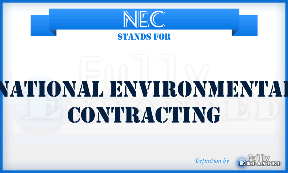 NEC - National Environmental Contracting