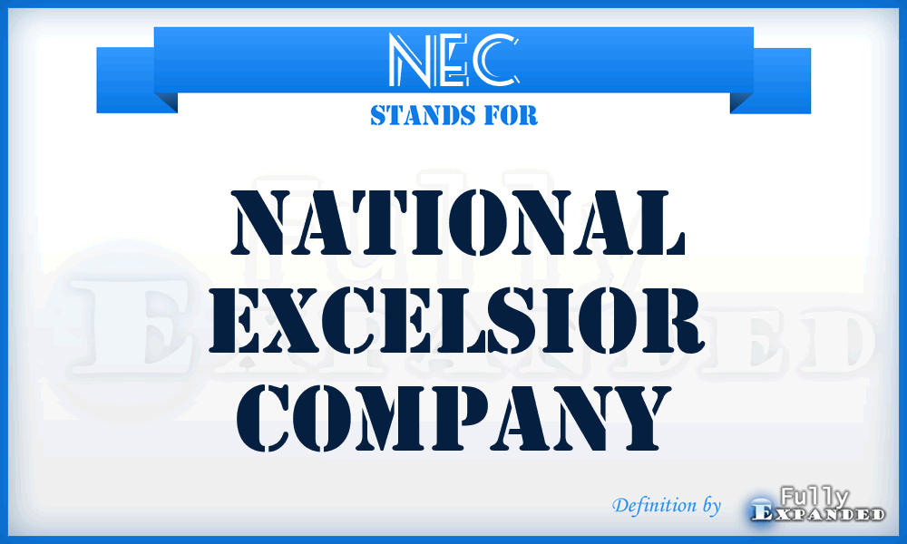 NEC - National Excelsior Company