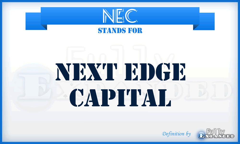 NEC - Next Edge Capital