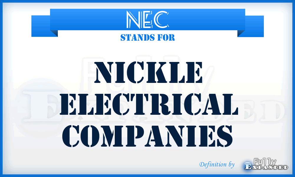 NEC - Nickle Electrical Companies