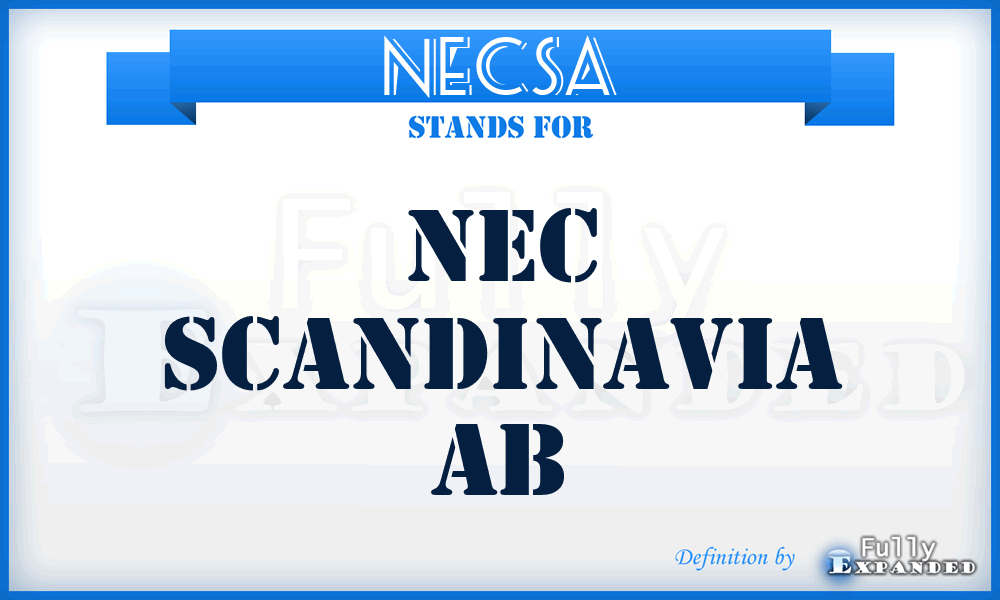 NECSA - NEC Scandinavia Ab