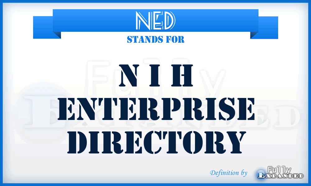 NED - N I H Enterprise Directory
