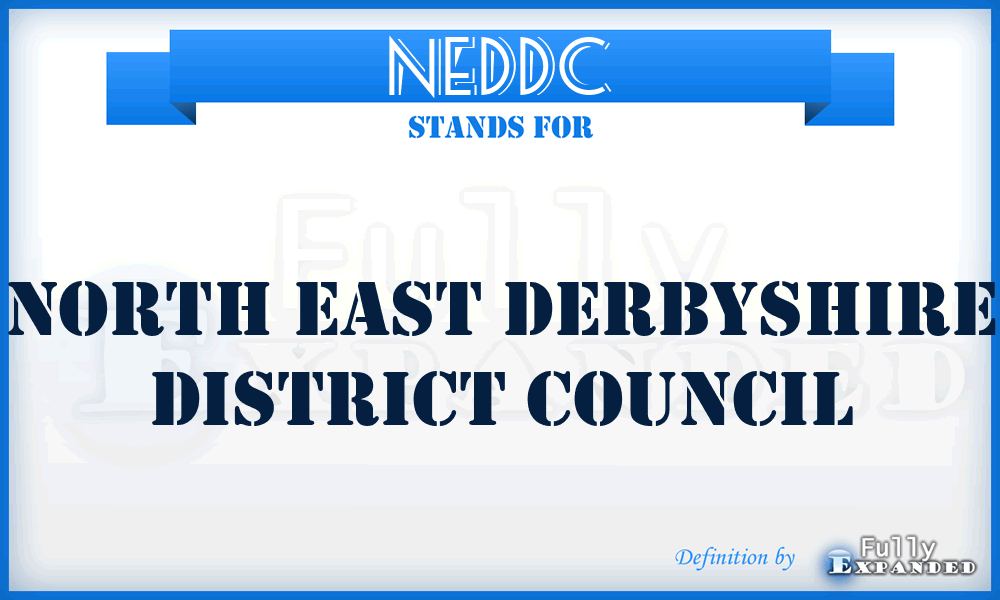 NEDDC - North East Derbyshire District Council