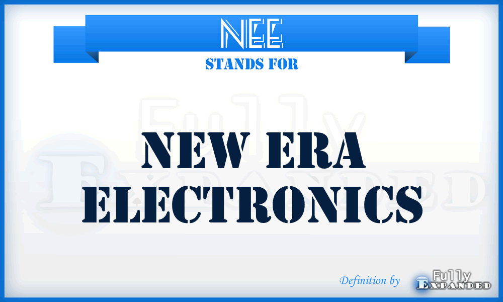 NEE - New Era Electronics