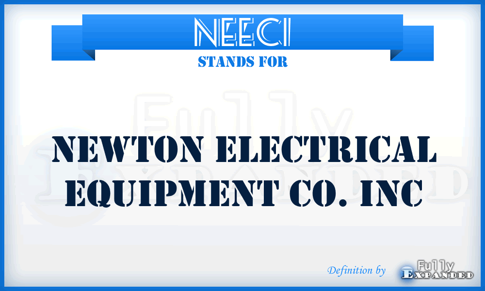 NEECI - Newton Electrical Equipment Co. Inc