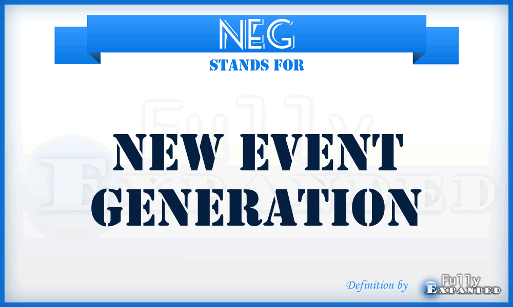 NEG - New Event Generation