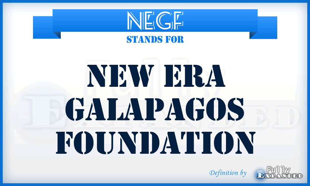 NEGF - New Era Galapagos Foundation