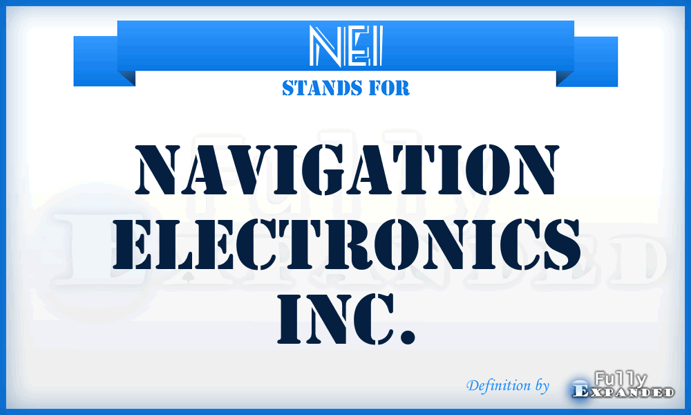 NEI - Navigation Electronics Inc.