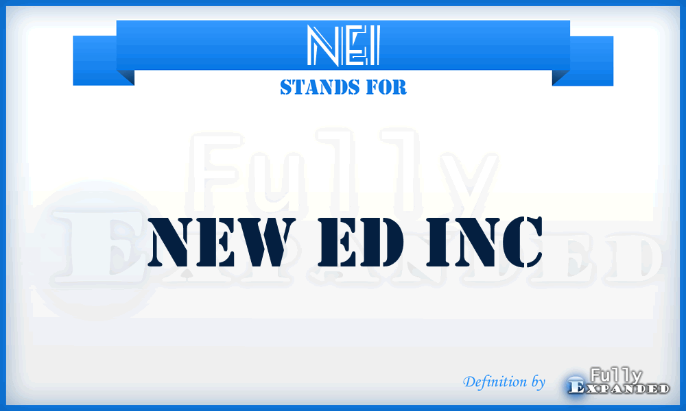 NEI - New Ed Inc