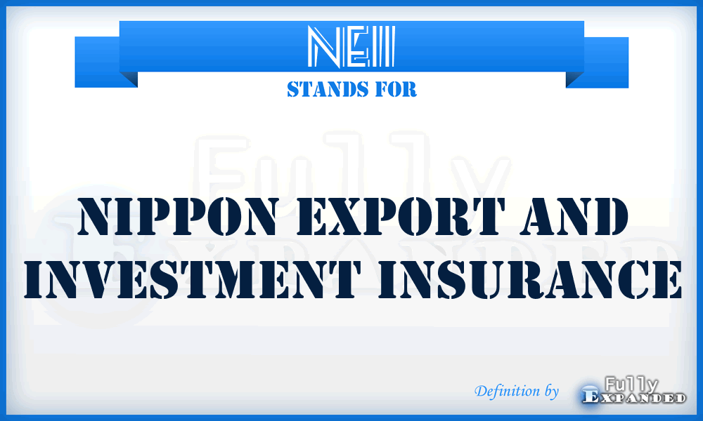 NEII - Nippon Export and Investment Insurance