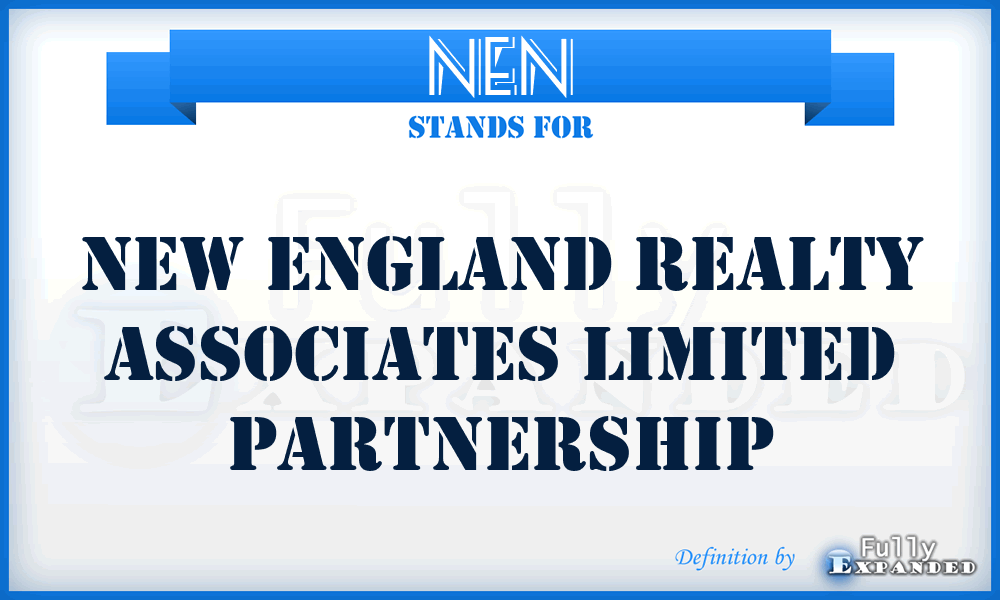 NEN - New England Realty Associates Limited Partnership