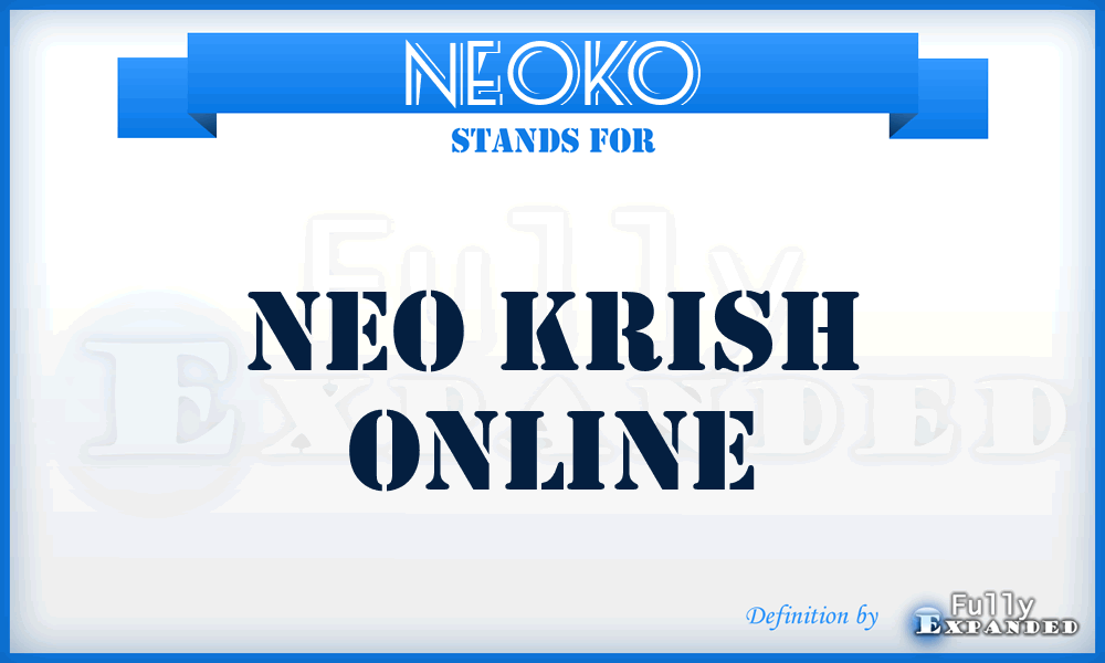 NEOKO - NEO Krish Online