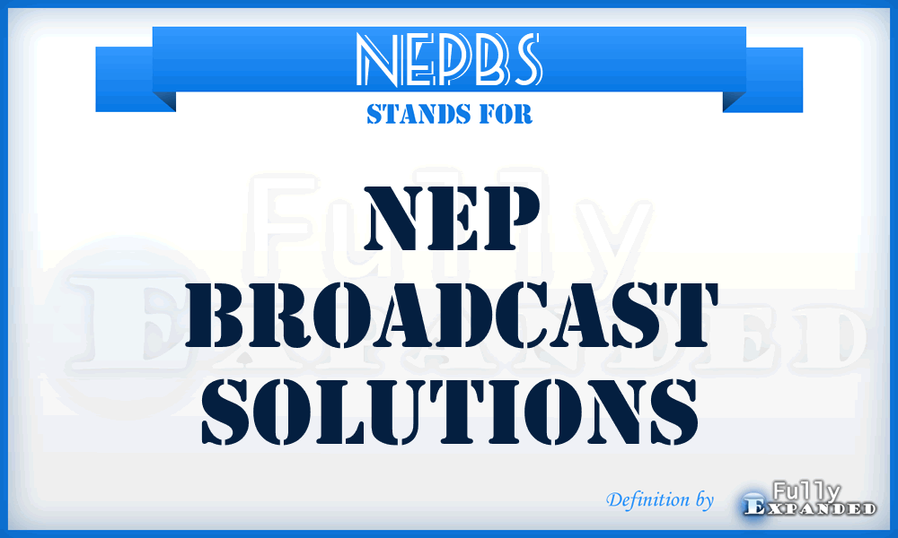 NEPBS - NEP Broadcast Solutions