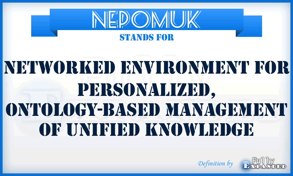 NEPOMUK - Networked Environment for Personalized, Ontology-based Management of Unified Knowledge