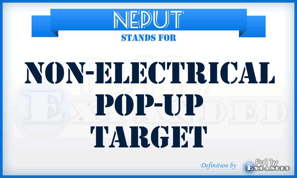 NEPUT - Non-Electrical Pop-Up Target