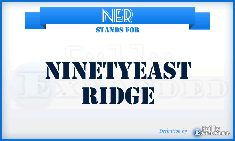 NER - Ninetyeast Ridge