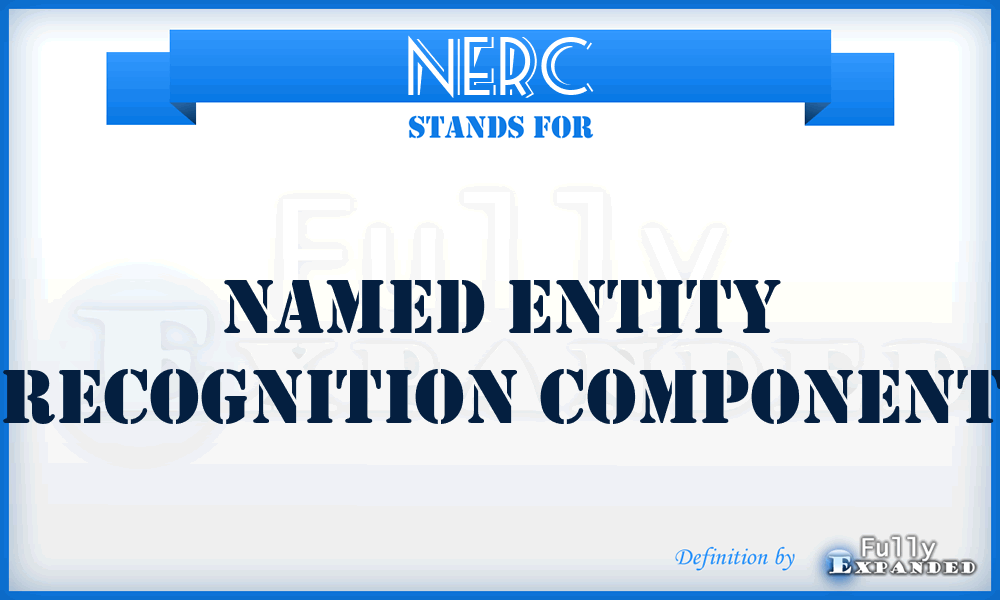 NERC - Named Entity Recognition Component