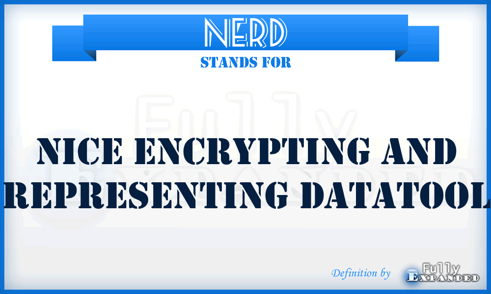 NERD - Nice Encrypting and Representing Datatool