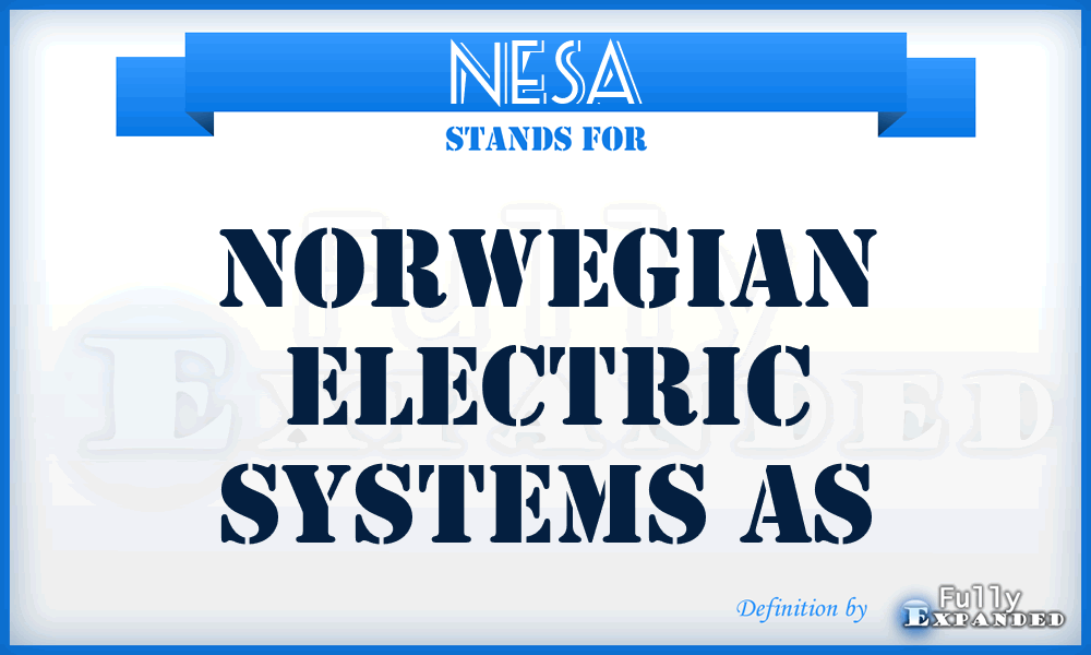 NESA - Norwegian Electric Systems As