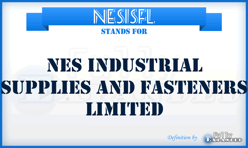 NESISFL - NES Industrial Supplies and Fasteners Limited