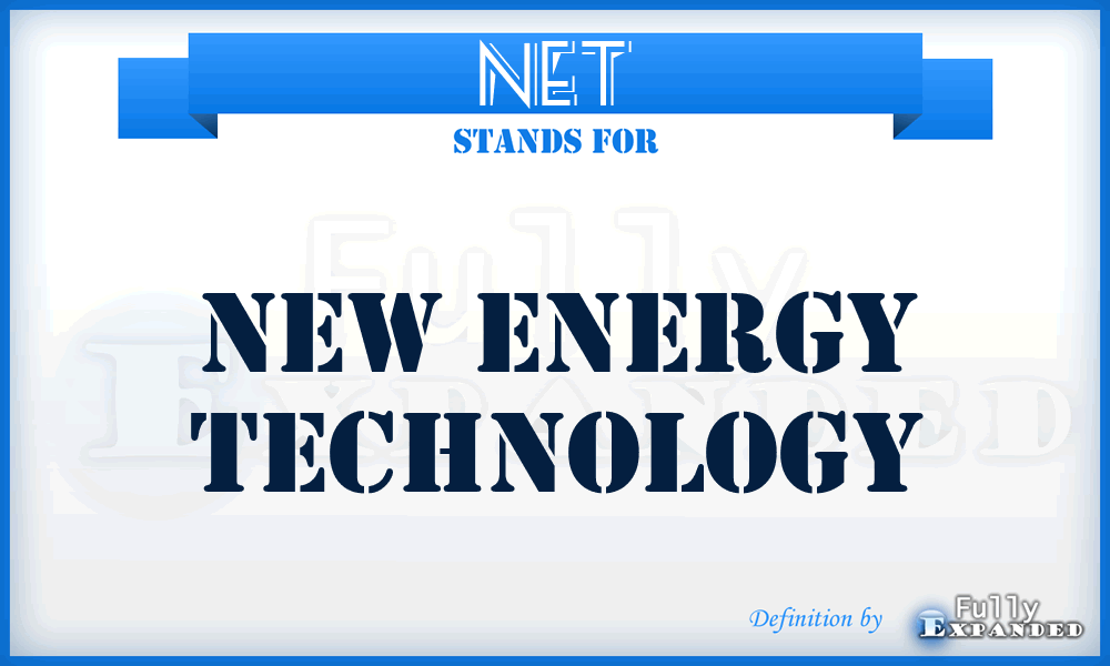 NET - New Energy Technology