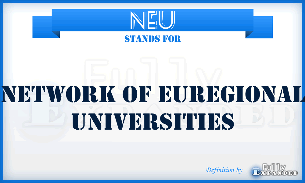 NEU - Network Of Euregional Universities