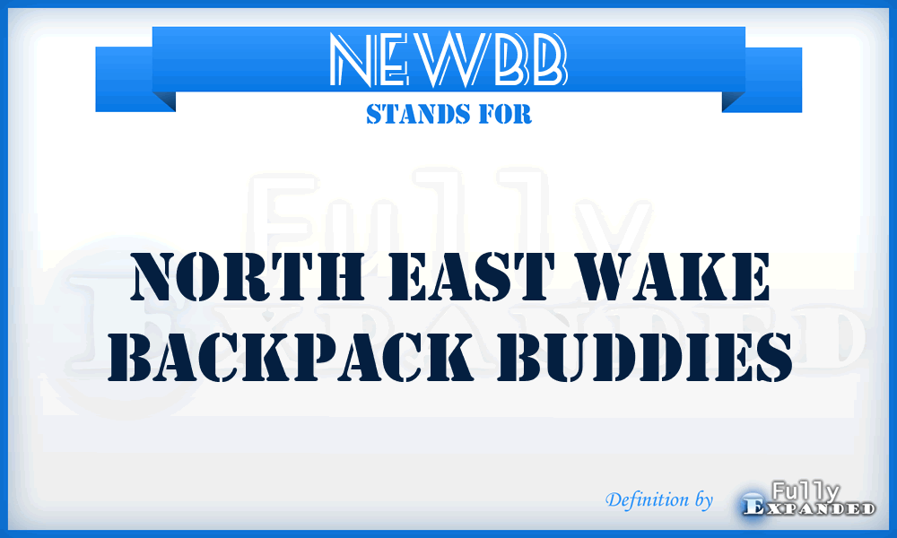NEWBB - North East Wake Backpack Buddies