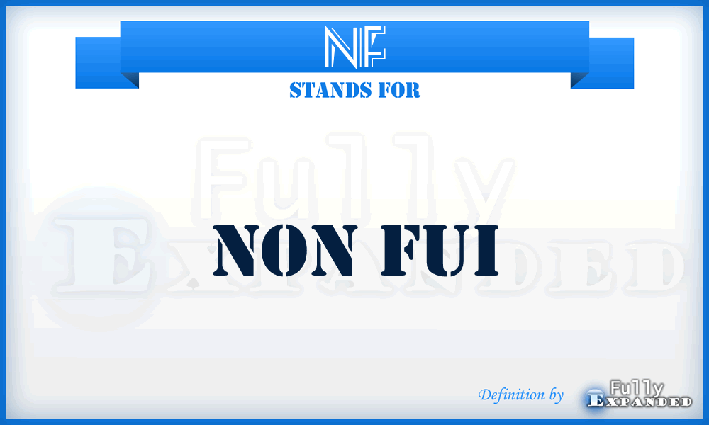 NF - Non Fui