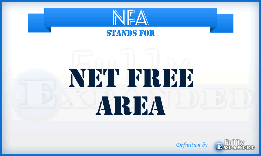 NFA - net free area