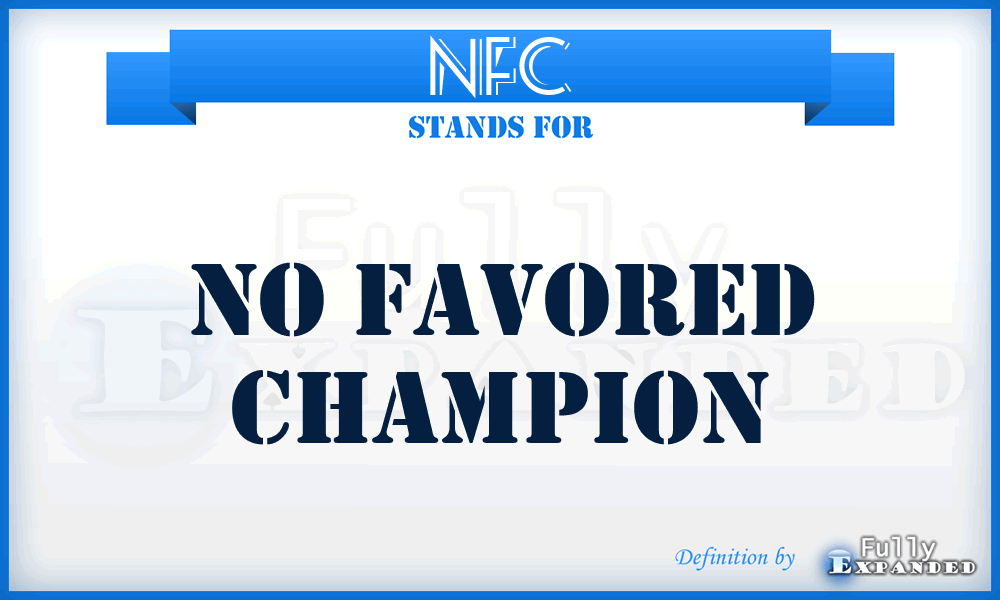 NFC - No Favored Champion