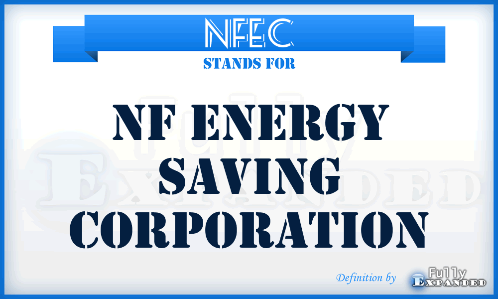 NFEC - NF Energy Saving Corporation