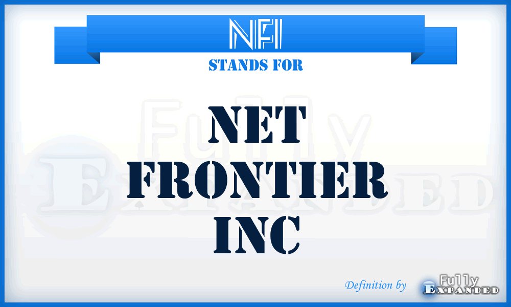 NFI - Net Frontier Inc