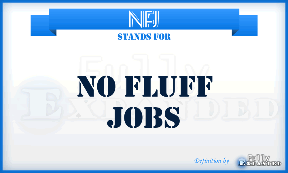 NFJ - No Fluff Jobs