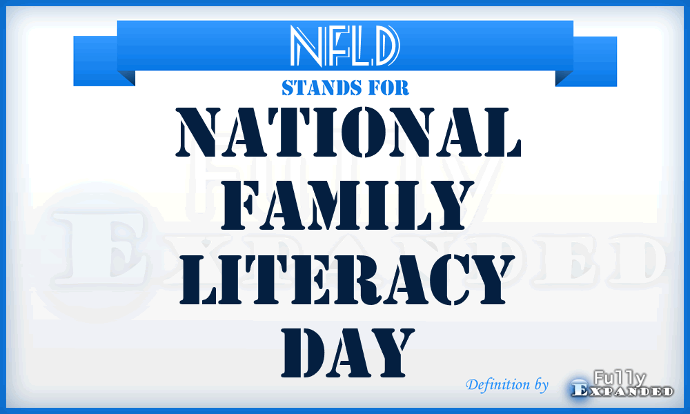 NFLD - National Family Literacy Day