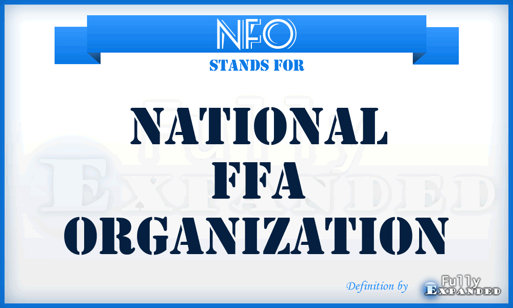 NFO - National FFA Organization