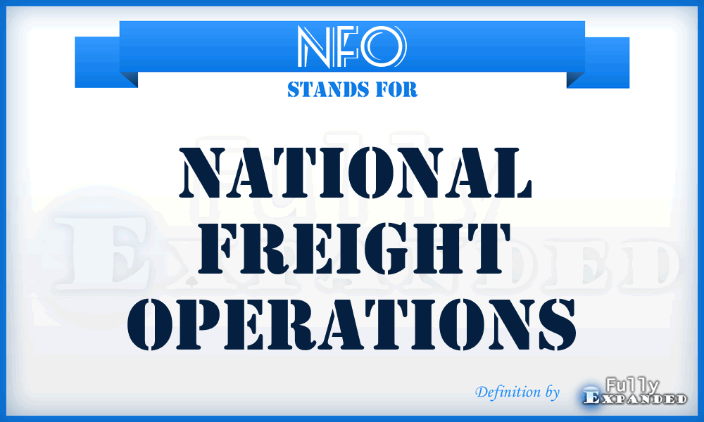 NFO - National Freight Operations