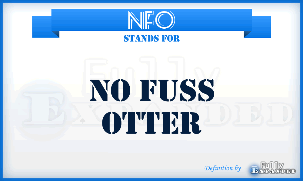 NFO - No Fuss Otter