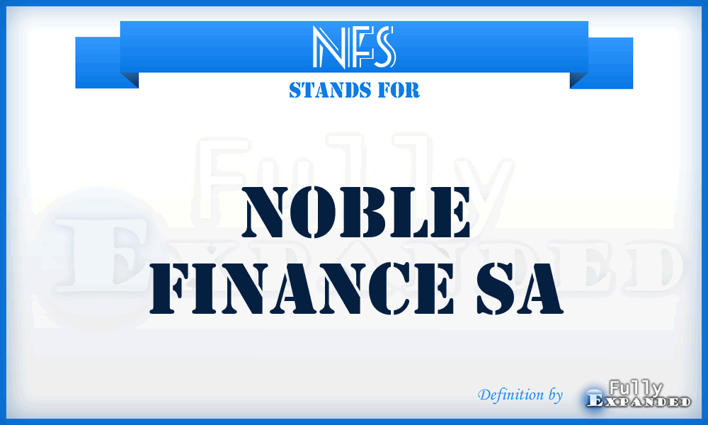 NFS - Noble Finance Sa