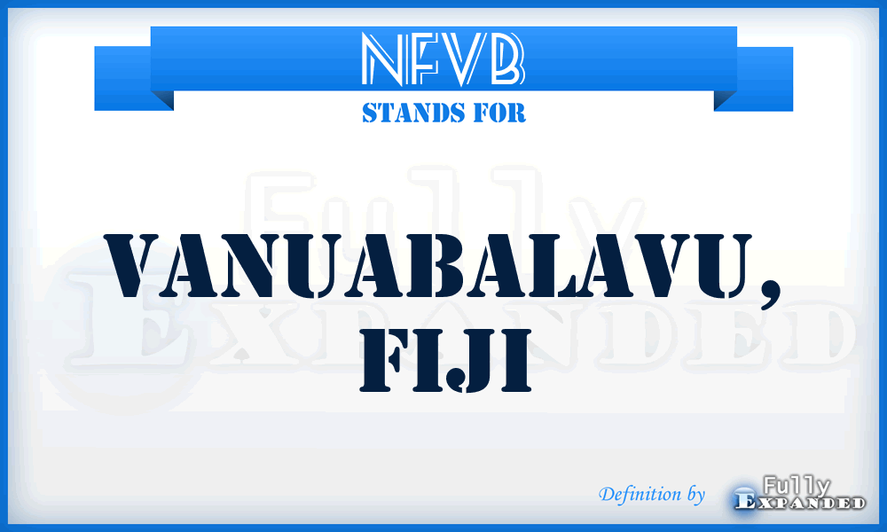NFVB - Vanuabalavu, Fiji