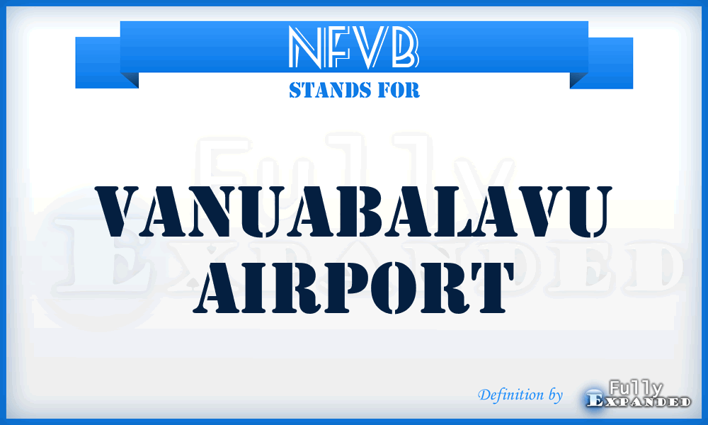 NFVB - Vanuabalavu airport