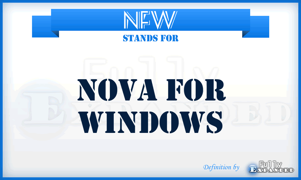 NFW - Nova For Windows